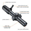 AR Optics&reg; 1-8x24 Illuminated Riflescope